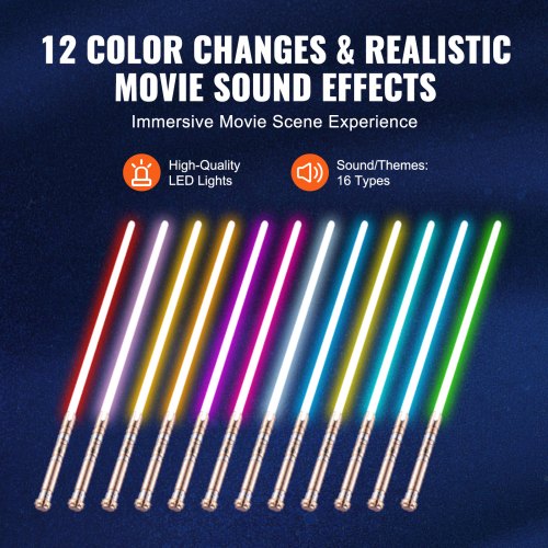 Light Sword Light up Sword with 12 RGB Colors FX Sound and Realistic