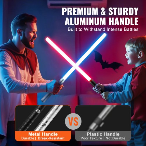 Light Sword 2 Pack Light up Sword with 7 RGB Colors 4 Sound Modes and Realistic
