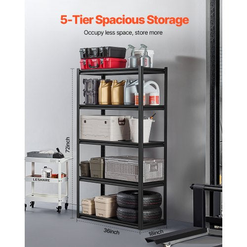 Storage Shelves 2000 lbs 5 Tier Garage Storage Shelving 18 D x 40 W x