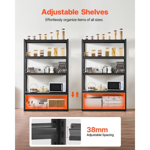 Storage Shelves 3000 lbs 5 Tier Garage Storage Shelving 18 D x 48 W x