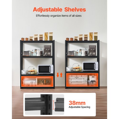 Storage Shelves 2400 lbs 4 Tier Garage Storage Shelving 20 D x 40 W x