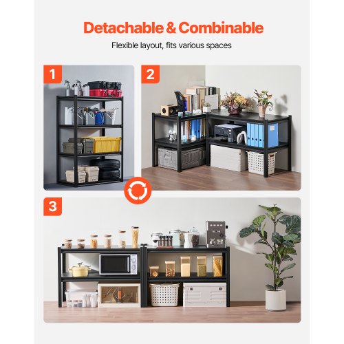 Storage Shelves 2400 lbs 4 Tier Garage Storage Shelving 20 D x 40 W x