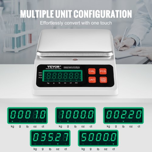 Industrial Counting Scale 10 kg x 0.1 g Digital Scale for Parts and Coins