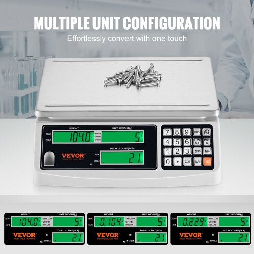 Industrial Counting Scale 30 kg x 1 g Digital Scale for Parts and Coins