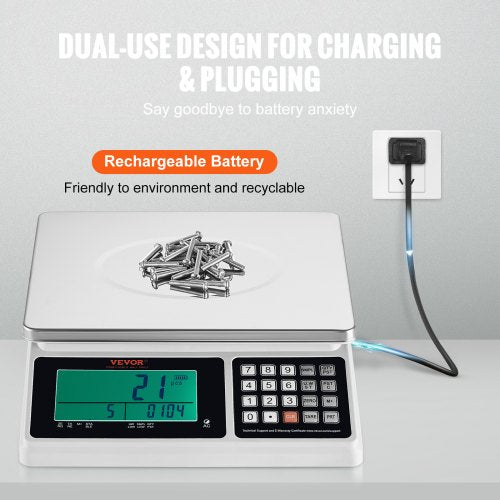 Industrial Counting Scale 30 kg x 1 g Digital Scale for Parts and Coins
