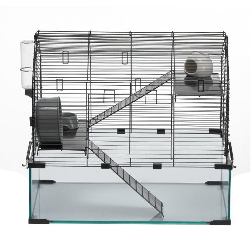 Hamster Cage 360° Viewing Transparent Hamster Habitats Small Animal Cage