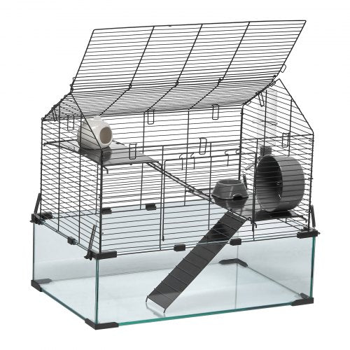 Hamster Cage 360° Viewing Transparent Hamster Habitats Small Animal Cage