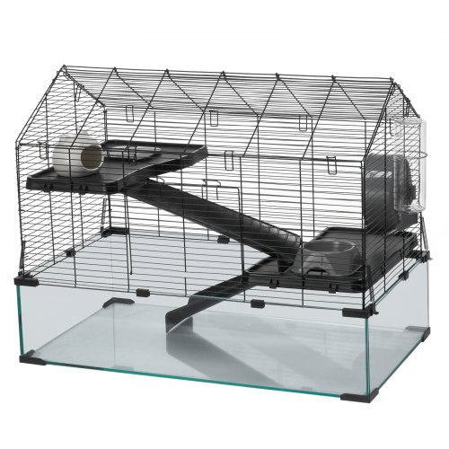Hamster Cage 360° Viewing Transparent Hamster Habitats Small Animal Cage