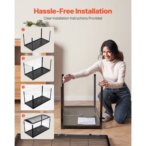 Hamster Cage 360° Viewing Transparent Hamster Habitats Small Animal Cage