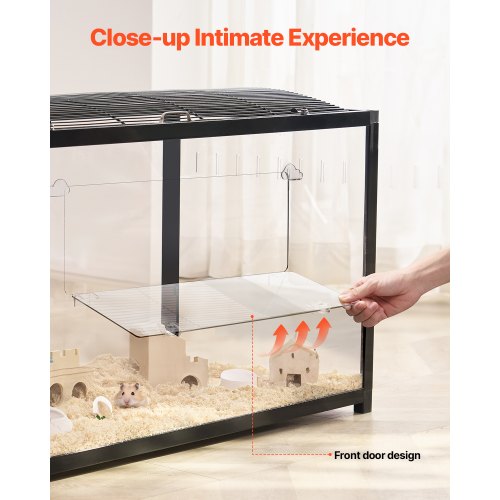 Hamster Cage 360° Viewing Transparent Hamster Habitats Small Animal Cage