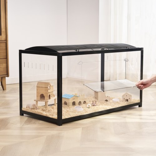 Hamster Cage 360° Viewing Transparent Hamster Habitats Small Animal Cage