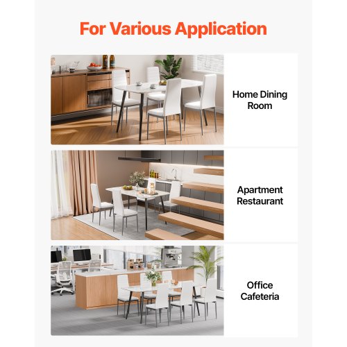 Modern Dining Room Accent Chairs Set of 4 Upholstered Leather Side Chair 1