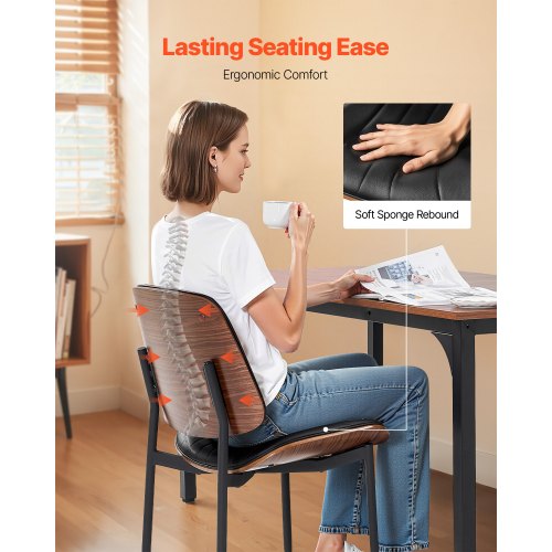 Modern Dining Room Accent Chairs Set of 2 Upholstered Leather Side Chair