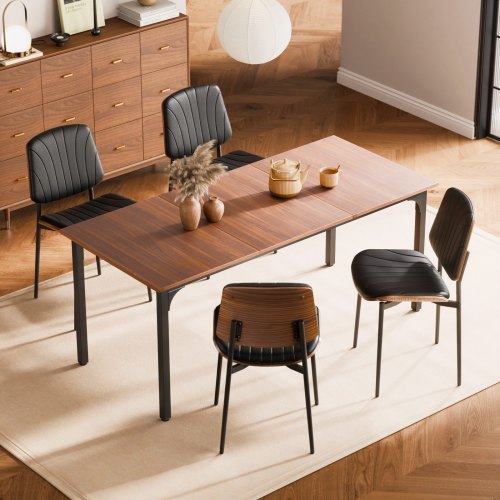 Modern Dining Room Accent Chairs Set of 2 Upholstered Leather Side Chair