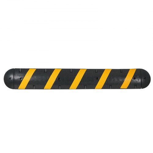 6FT Rubber Speed Bump 2 Channel Heavy Duty Traffic Speed Hump 22000