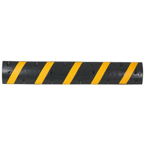 6FT Rubber Speed Bump 2 Pack 2 Channel Heavy Duty Traffic Speed Hump