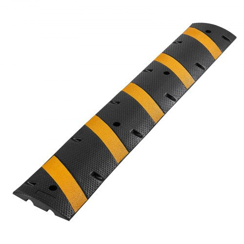 6FT Rubber Speed Bump 2 Pack 2 Channel Heavy Duty Traffic Speed Hump