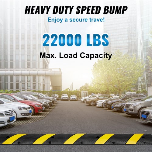 72 Rubber Speed Bump Dual Channel Supports up to 22000 lbs Durable