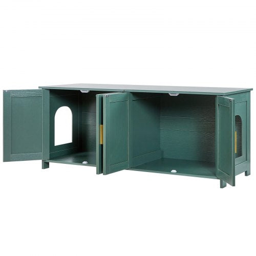 Cat Litter Box Enclosure for Multi Cats 47.2 in Hidden Litter Box Cabinet