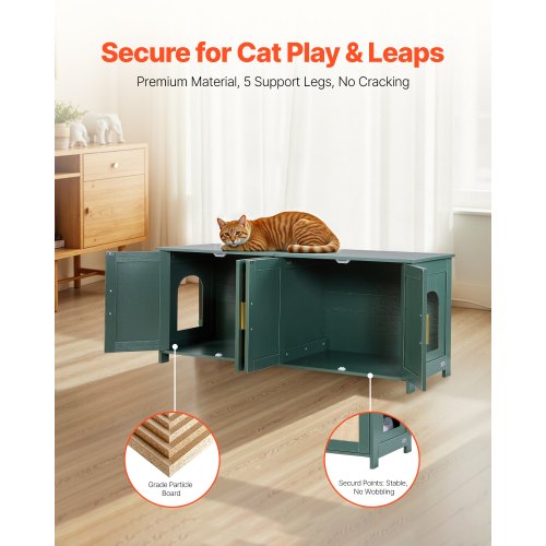 Cat Litter Box Enclosure for Multi Cats 47.2 in Hidden Litter Box Cabinet 1