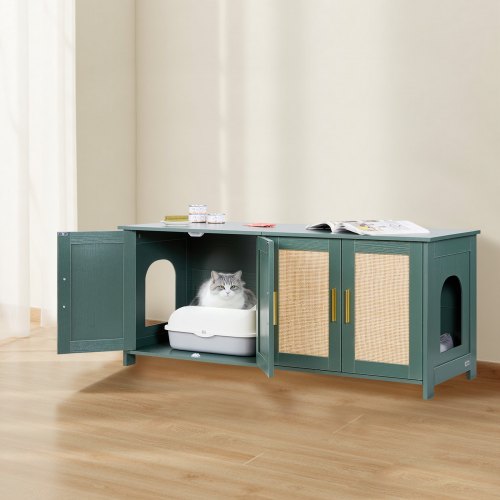 Cat Litter Box Enclosure for Multi Cats 47.2 in Hidden Litter Box Cabinet 1
