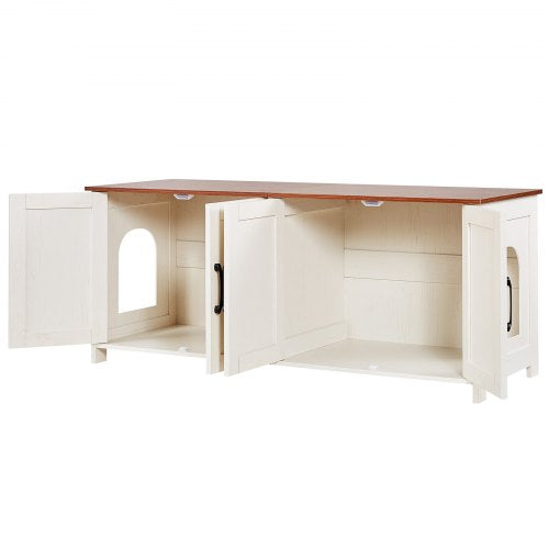 Cat Litter Box Enclosure for Multi Cats 47.2 in Hidden Litter Box Cabinet 2