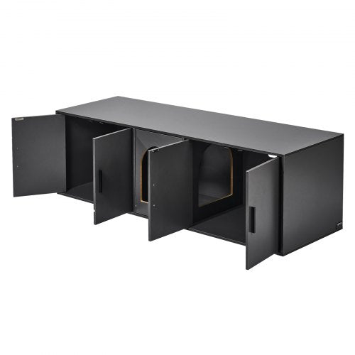 Cat Litter Box Enclosure for 2 Cats Litter Box Furniture Hidden with Double