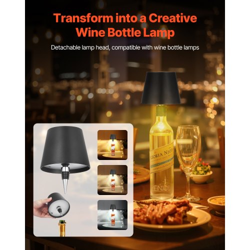 Cordless Table Lamp 2Pack 5200mAh Builtin Rechargeable Battery Desk