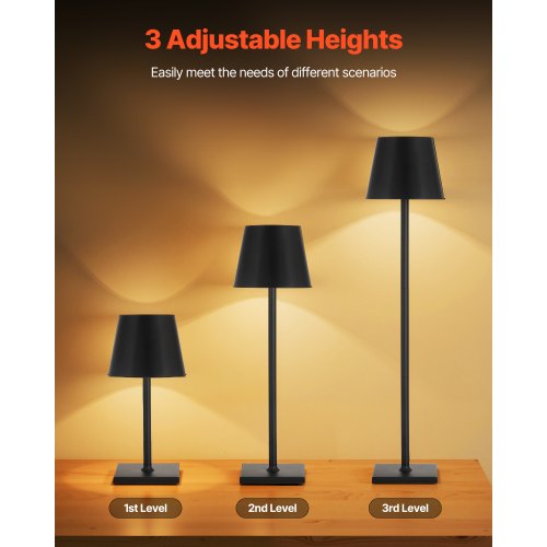 Cordless Table Lamp 2Pack 5200mAh Builtin Rechargeable Battery Desk
