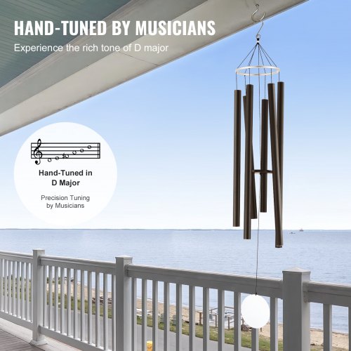 Wind Chimes for Outside 66 in Deep Tone Wind Chimes with 6 Tubes Unique