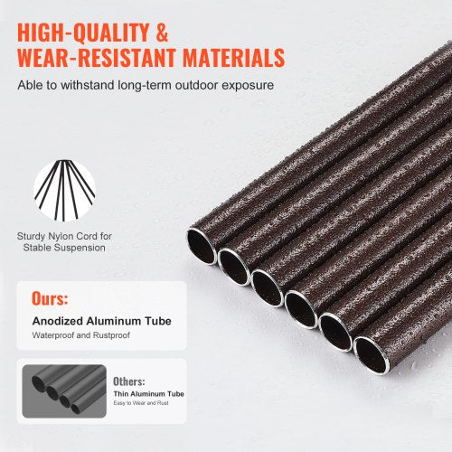 Wind Chimes for Outside 45 in Deep Tone Wind Chimes with 6 Tubes Unique