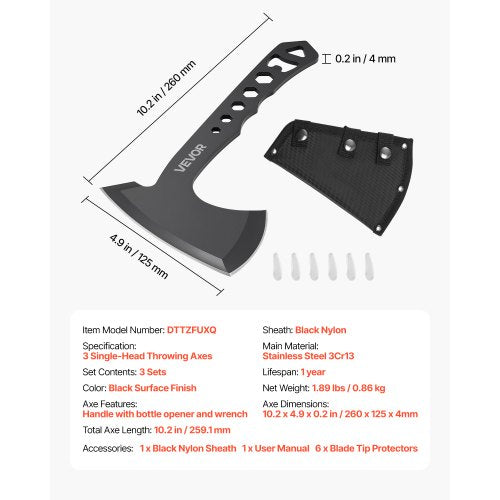 Throwing Axes and Tomahawks 3 Pack Axe Throwing Hatchet Set