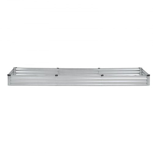 Metal Raised Garden Bed 12 x 4 x 1 ft Outdoor Galvanized Planter Box with Open