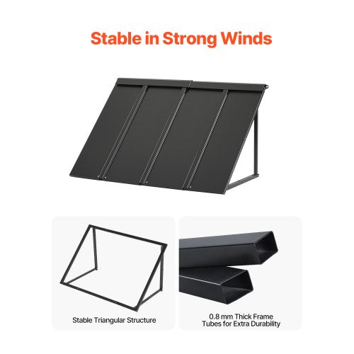 Fixed Metal Awning 44 x 24 in Window Awning Door Canopy Stable Triangle