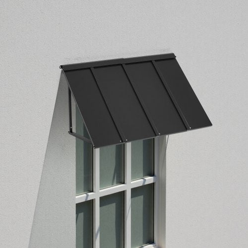 Fixed Metal Awning 44 x 24 in Window Awning Door Canopy Stable Triangle