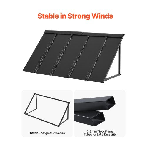Fixed Metal Awning 56 x 24 in Window Awning Door Canopy Stable Triangle