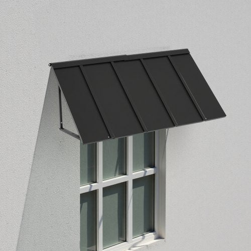Fixed Metal Awning 56 x 24 in Window Awning Door Canopy Stable Triangle