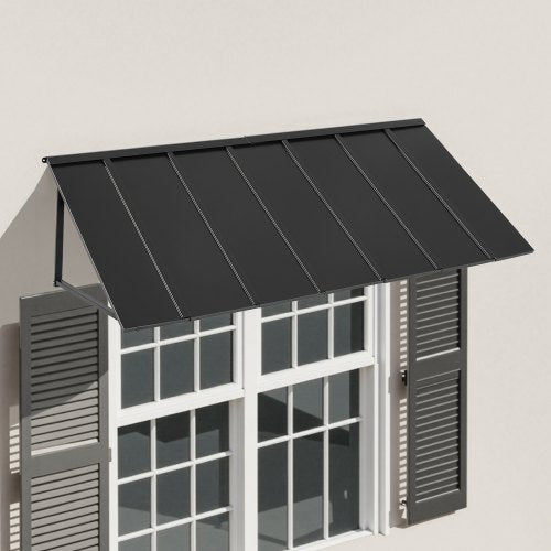 Fixed Metal Awning 80 x 36 in Window Awning Door Canopy Stable Triangle