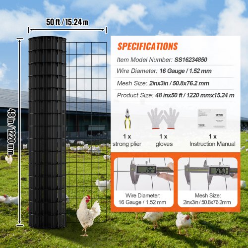 Hardware Cloth 48 x 50 Galvanized Wire Mesh Roll 16 Gauge Chicken Wire