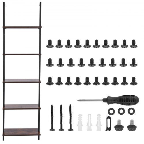 Industrial Square Pipe Shelf 5 Tier 173x118in WallMount for Bedroom – 440MM