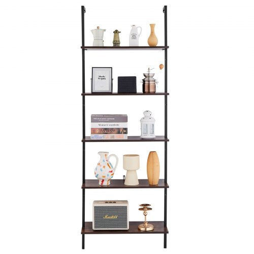 Industrial Square Pipe Shelf 5 Tier 24x118in WallMount for Bedroom – 600MM