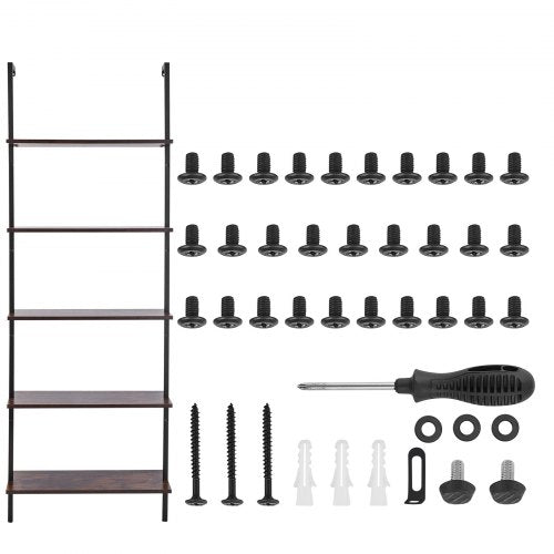 Industrial Square Pipe Shelf 5 Tier 24x118in WallMount for Bedroom – 600MM