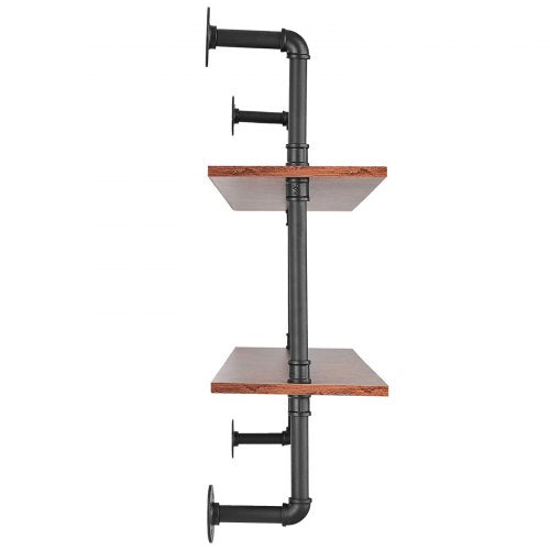 Industrial Pipe Shelf 2 Tier 48x 984in WallMount Floating Rustic Wood
