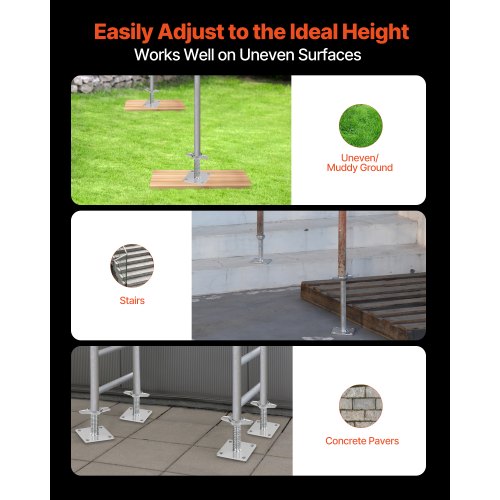 4Pack Adjustable Leveling Jacks 18.2 In Adjustable Height 3307lbs1500kg