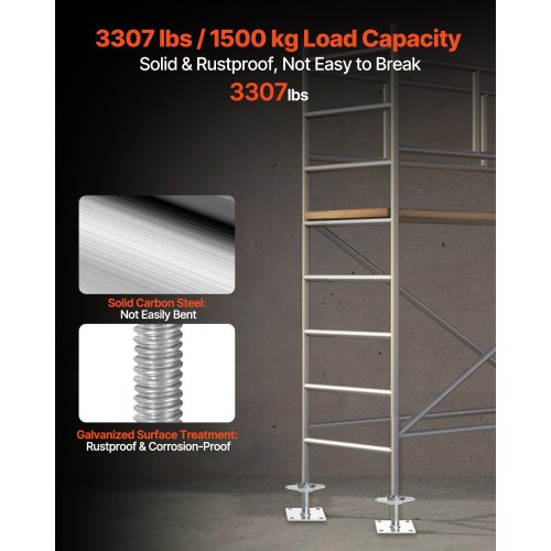 4Pack Adjustable Leveling Jacks 18.2 In Adjustable Height 3307lbs1500kg