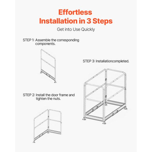 6ft Scaffolding Safety Guard Rail System For BakerStyle Scaffolding Yellow