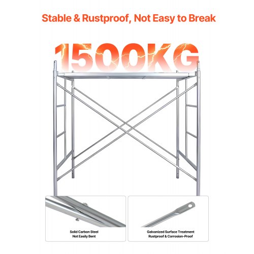 Scaffolding Cross Brace 6ft x 4ft 4Pack Solid Carbon Steel Scaffold Cross