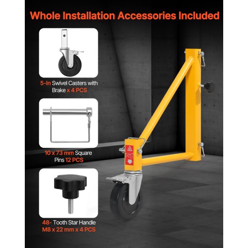 4Pack Scaffold Outriggers 1000 lbs Total Load Capacity BakerStyle