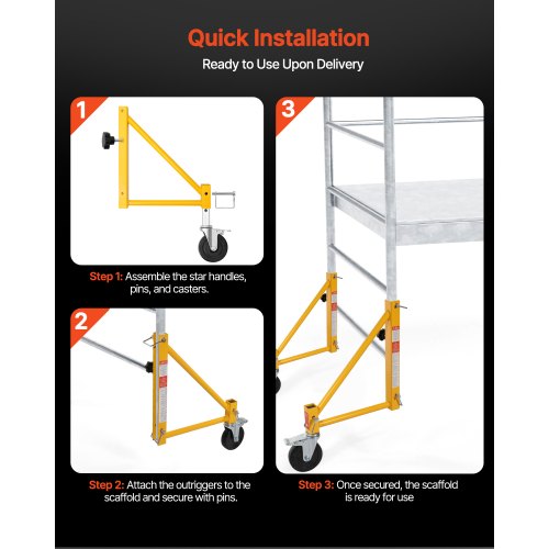4Pack Scaffold Outriggers 1000 lbs Total Load Capacity BakerStyle