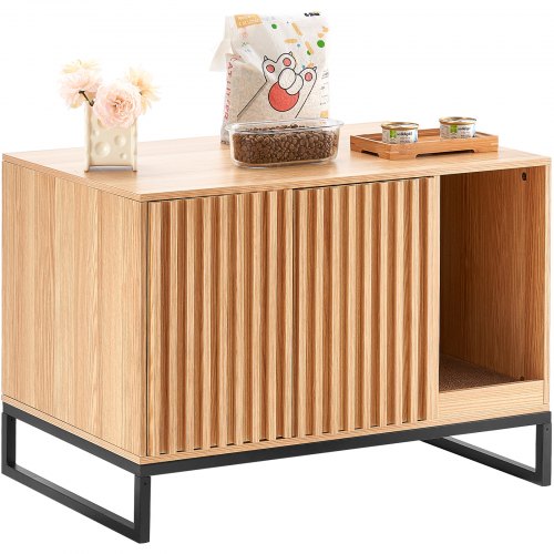 Cat Litter Box Enclosure Hidden Litter Box Furniture Wooden Cat Washroom
